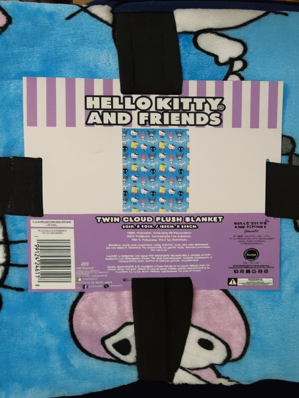 Hello Kitty & Friends Twin Cloud Plush Blanket Blue NWT Sanrio 60x90
